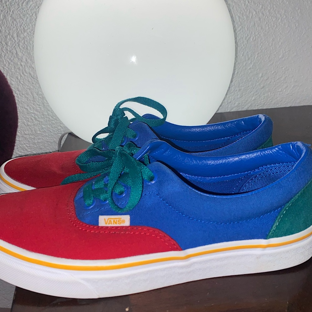 Vans Era Red, Blue, Yellow Skate Shoes